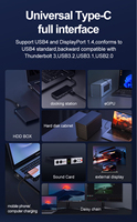 Kecepatan tinggi pengisian daya Cepat 90 derajat 240W mendukung kabel USB-C 3D USB4 40Gbps, Transfer Data 8K60Hz & 40Gbps