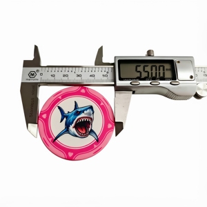 Estuche para Fichas de Póker de Cerámica Personalizado de 55 mm x 3,3 mm, Impresión UV de 50/43/39 mm con Cualquier Diseño, Arcilla ABS Acrílica para <span class=keywords><strong>Casino</strong></span>, Club, Familia y Juegos de Azar - Product Image 5