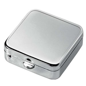 Organizador de Pastillas Semanal Portátil, Pastillero de Aluminio Hueco con Espejo, Pastillero Metálico Portátil - Product Image 2
