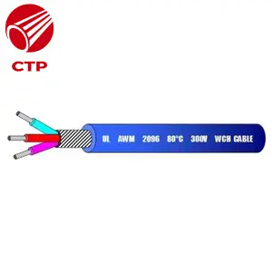 Câble électrique multi-conducteurs en cuivre super flexible, isolé en caoutchouc, 300V, câble plat Wch - Product Image 1