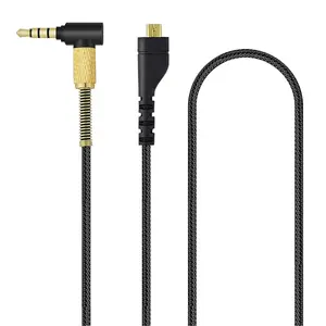 Kabel Audio pengganti kepang nilon 1.2m, kawat AUX untuk Steelseries Arctis 3/5/6 Nova Pro