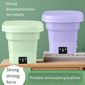 <span class=keywords><strong>Mini</strong></span> lave-linge avec essoreuse, lave-linge électrique compact avec fonction de verrouillage pour enfants, parfait pour une utilisation familiale et en voyage - Product Image 4