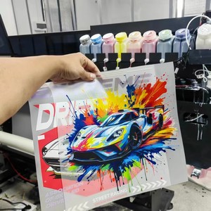 高品質カスタム熱転写ロゴビニール熱転写ラベルプラスチゾルDTF熱転写デザインTシャツ用プレス済み - Product Image 1