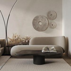 Canapé étendu avec pouf canapé d'angle sectionnel modulaire chaise réversible 4 pièces canapé en plumes canapé de salon - Product Image 1