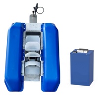 Moteur de bateau pour bassin piscicole, unité de propulsion à roue à aubes flottante, propulseur pour aquaculture, pour ferme de crevettes et bateau d'alimentation