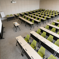 Table de conférence modulaire à plateau rabattable, table de formation moderne en fer pliable pour bureau, école, hôtel, garantie 5 ans