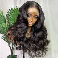 Perruque frontale complète HD en cheveux humains vierges indiens naturels, ondulés, 13x4, en gros, à prix abordable, en vente