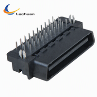 Konektor Papan SCSI Male Sudut Kanan Model 40Pin 1.27mm Plastik Mini D Ribbon MDR Plug untuk PCB Model 5175472-5 0716612040