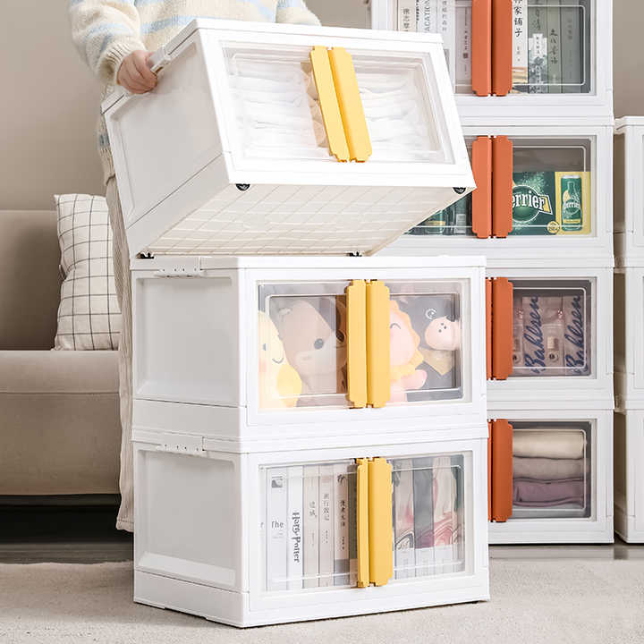 Durable Collapsible Plastic Box Folding Storage Box With Handle ...