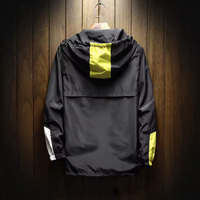 Blouson universitaire réversible à capuche pour homme, style coréen 2026, imperméable, tendance, coupe ample, décontracté, avec empiècements de couleur assortis pour l'automne