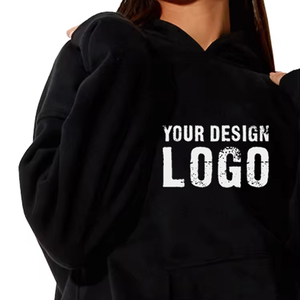 Vente en gros d'usine, sweat-shirt pour femmes surdimensionné à épaules tombantes, logo personnalisé, pull sans cordon, sweat-shirt ample pour femmes - Product Image 5