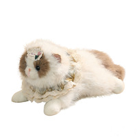 Peluche réaliste chat Ragdoll Ouyutang Chao, coussin réconfortant doux, poupée animale, cadeau unisexe, rembourrage en coton PP, décoration de chambre