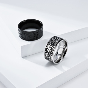 Nordic Retro Tree of Life Bird <b>Titanium</b> Steel <b>Ring</b> for Men, Niche, Unique, Artistic, Versatile Stainless Steel Jewelry - Product Image 3
