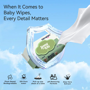 Disposable Cotton Fiber Biodegradable Baby <strong>Wipes</strong> 99% Pure for Water Antibacterial Soft Cleaning <strong>Wipes</strong> for Skin Care - Product Image 3