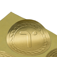 Prix d'usine, autocollants personnalisés avec logo, finition or mat, gaufrés ou en relief, finition or mat 3D, étiquettes d'emballage imprimées en relief ou en creux