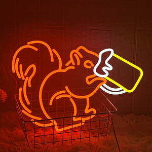 ป้ายไฟนีออนรูปกระรอก ป้ายไฟนีออนรูปสัตว์ ไฟ LED ป้ายนีออนแบบ USB ปรับความสว่างได้ สำหรับบาร์ ห้องนอน ห้องเด็ก ห้องเล่นเกม ร้านค้า - Product Image 2