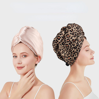 FF6423 Serviette de séchage capillaire ultra-absorbante en satin à séchage rapide, turban pour cheveux, idéal pour la maison, le salon et le spa