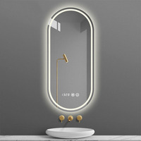 Système Android 2020 Offre Spéciale IP44 Taux Design populaire Salle de bain LED Miroir intelligent TV avec éclairage latéral Max Business White Cross