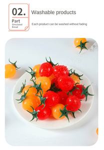 Tomates Cherry de Simulación, Frutas y Verduras Artificiales, Fruta del <span class=keywords><strong>Milenio</strong></span>, Modelo de Tomate Cherry, Decoración, Fotografía - Product Image 5