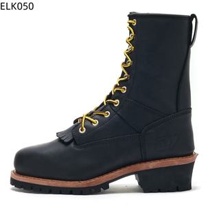 Botas de trabajo personalizadas con cordones para hombre, cuero de grano completo, punta sin Acero, venta al por mayor - Product Image 5