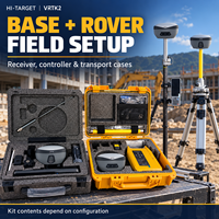 Hi-target VRTK2 Base dan Rover Set Lengkap Penerima GPS GNSS Instrumen Survei RTK GPS RTK Kode Permanen Tanpa Gagal