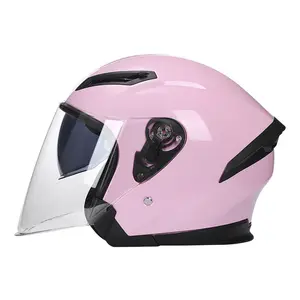 Precio al por mayor, casco de scooter eléctrico aprobado por la ce, casco protector de motocicleta con doble visera