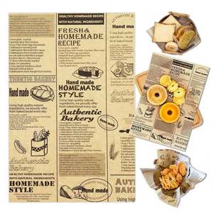 PFAS Free Food Grade Greaseproof Wax <b>Paper</b> Customized Sandwich <b>Burger</b> <b>Wrapping</b> <b>Paper</b> for Fried Chicken Fast Food Packaging - Product Image 1