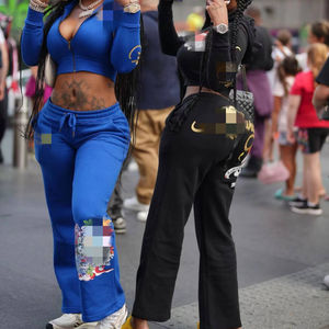 Completo da <span class=keywords><strong>donna</strong></span> completo tuta sportiva pesante per <span class=keywords><strong>donna</strong></span> due pezzi comodo Jogger Set <span class=keywords><strong>cotone</strong></span> alta qualità tuta svasata da <span class=keywords><strong>donna</strong></span> - Product Image 1