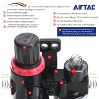 AIRTAC AC15001 Séparateur huile-eau Filtre régulateur de pression AFC2000 Filtre régulateur de pression Filtre à air Hepa