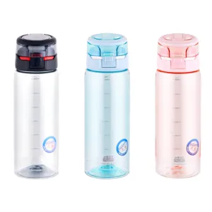 פלסטיק ספורט מים בקבוק שתייה ישירה עם לוגו מותאם אישית