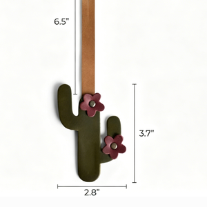 YY PU 가죽 귀여운 천연석 힐 컨트리 프리클리 백 참 - Product Image 6