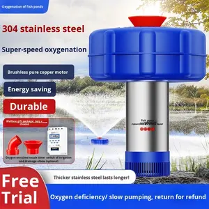 מאוורר אוטומטי לחלוטין לבריכות דגים מנירוסטה 220V משאבת אוורור לגידול צפרדע מים צפה משאבת חמצן - Product Image 5