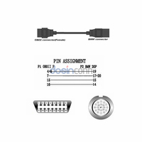 Cable de Diagnóstico OBD2 Macho de 16 Pines a Interfaz Hembra DB9 de 8 Puertos, Serie RS232