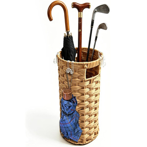 Panier de rangement en osier pour parapluies et clubs de golf, idéal pour les hôtels et les salons - Product Image 1