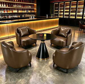 Conjunto de <span class=keywords><strong>Bar</strong></span> Industrial-Retro de Bambú para Exteriores con Sofá Tipo Booth y Sillas de Comedor para Cafeterías, Restaurantes y Bistrós - Product Image 1