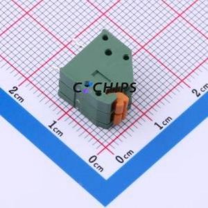 1-2834011-2 Spring Terminal Block P=3.5mm Connector ( Pitch: 3.5mm )( Color: Green )( Total PIN Count: 2P ) - Product Image 1