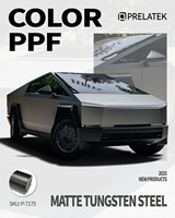 Film de protection de peinture (PPF) en TPU mat de qualité supérieure Prelatek, ton acier tungstène mat, faible réflexion, protection UV, couleur acier industriel