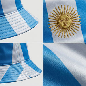 Casquette Bob Personnalisée Argentine 2026 à Imprimé Intégral, <span class=keywords><strong>Large</strong></span> Bord, pour Fans de Football, Compétitions Mondiales, Événements Sportifs, Cadeau - Product Image 2