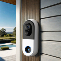Sonnette de porte WiFi HD Tuya avec objectif à focale fixe de 3,6 mm pour la sécurité à domicile et au bureau