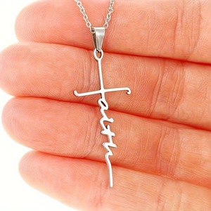 INS Hot Selling <b>Men's</b> <b>Cross</b> Necklace Gold Collarbone <b>Chain</b> Fashionable Versatile Alloy Jewelry - Product Image 6