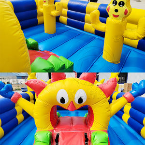 Castillo Inflable para Fiestas Infantiles, Tobogán Inflable, Castillo Inflable con Diseño de Gatito Azul, Parque Infantil Inflable con Tobogán - Product Image 3