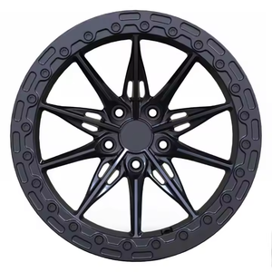 ล้อฟอร์จขอบลึกแบบ Beadlock สี Gunmetal ด้าน ขนาด 17x9.5 ET38 มม. สำหรับล้ออะลูมิเนียมอัลลอยด์สำหรับรถแข่ง PCD 5x112 5x120 CB 66.5 - Product Image 2