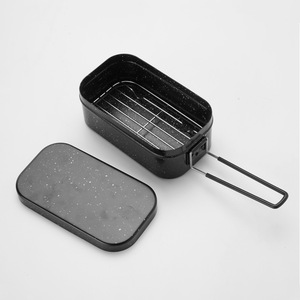 Cuiseur à riz en acier inoxydable Starck pour 1-2 personnes avec grille pour boîte à bento de camping en plein air - Product Image 1