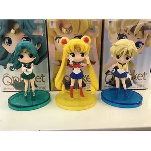 Mainan mata besar Sailor Moon 3 gaya mainan tokoh aksi plastik mainan anak perempuan Anime