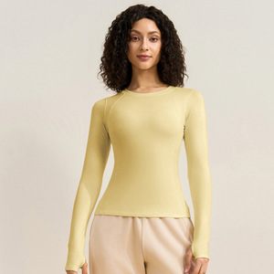 <span class=keywords><strong>Magliette</strong></span> da <span class=keywords><strong>donna</strong></span> a compressione invernale a manica lunga tick Dry <span class=keywords><strong>Fitness</strong></span> top elasticizzati con stampa in vita leggera XXL confortevole Basic - Product Image 4