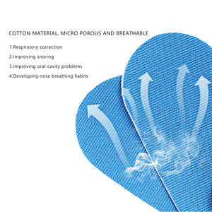 いびき防止ブラック30個入り通気性コットン睡眠ストリップテープマウステープ口テープ睡眠呼吸救済 - Product Image 3