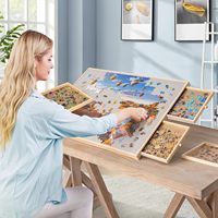 Planche à puzzle inclinable de 1000 pièces avec 4 tiroirs et housse de protection