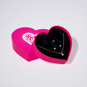 Caja de Regalo de Joyería de Terciopelo de Diseño de Lujo FX, Caja de Embalaje de Joyería Hecha a Mano en Forma de Corazón para el Día de San Valentín - Product Image 3
