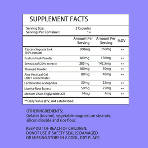 Custom Label Colon 14 Day Cleanse Capsules with Lactobacillus Acidophilus Support Healthy Energy Leves with Dietary Supplemen - Product Image 6
