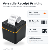Imprimante thermique de reçus 58 mm, 90 mm/s, USB, imprimante POS pour la vente au détail, les restaurants et les plats à emporter